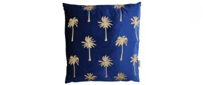 Palm Tree Velvet Blue